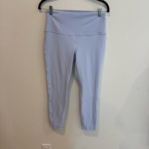 Lululemon Wunder Under High Rise Leggings Womens Size 10 Powder Blue Athleisure